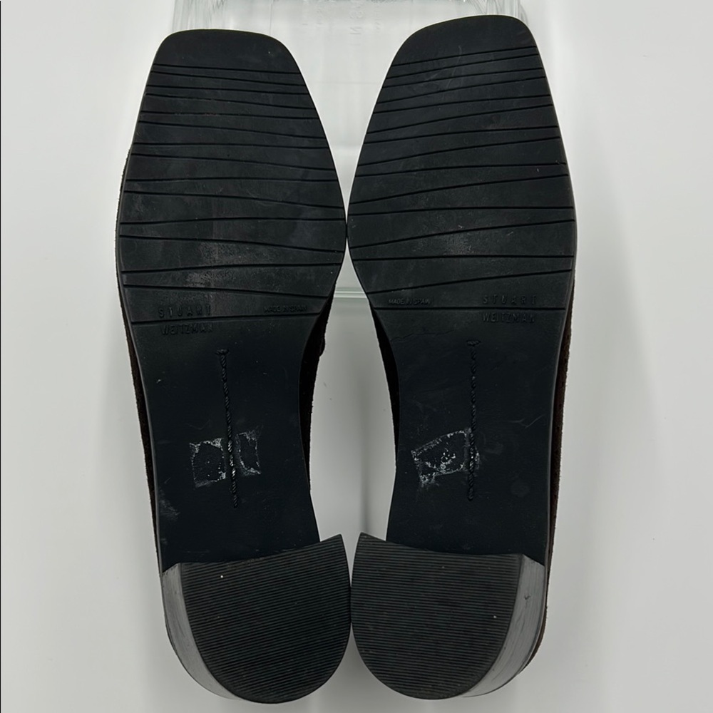 Stuart Weitzman Brown Suede Loafers Slip-On Design 7M - Picture 7 of 14